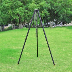 Outdoor Large Bonfire Tripod Portable, Camping Picnic Campfire Cooking Pot Hanging Triangle Stand Rack
