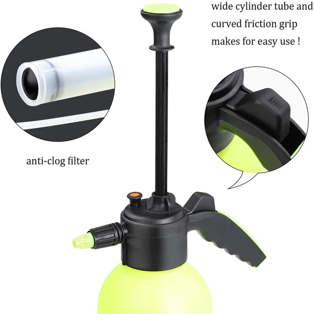 2L Kerti Víz Permetező Kézi Nyomás Vastagabb Fertőtlenítő Permetezőgépek Hódok Spray-Palack, Légkompressziós Szivattyú Öntözőkanna - Image 3