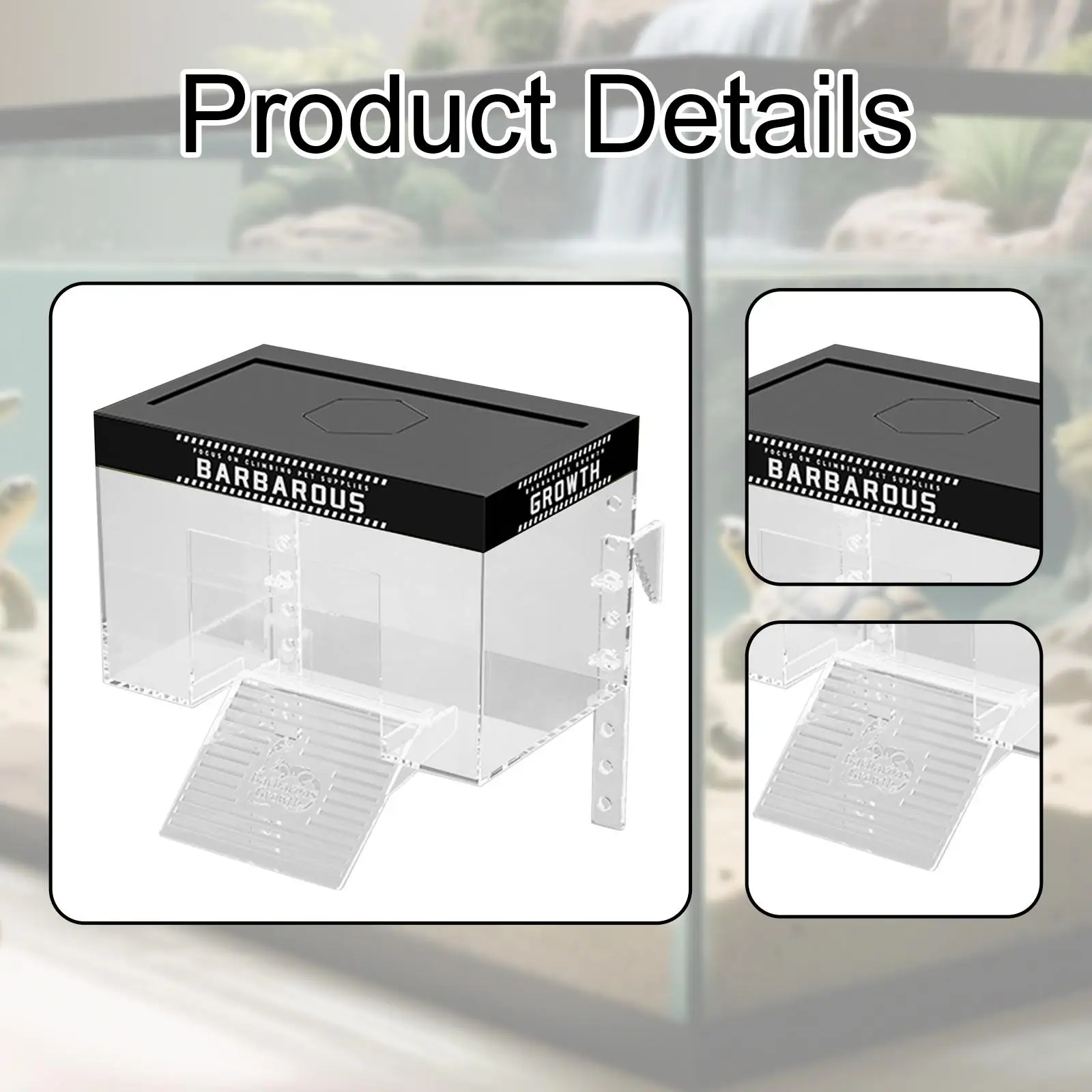 Acrylic Turtle Basking Platform – Easy Assembly Turtle Dock for Aquariums 5