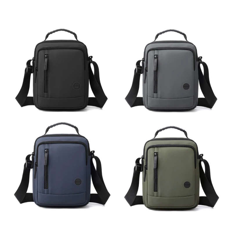 

Large Capacity Crossbody Bag for Men Simple Messenger Bag Lightweight Casual Shoulder Bag All-match Top Handle Handbag