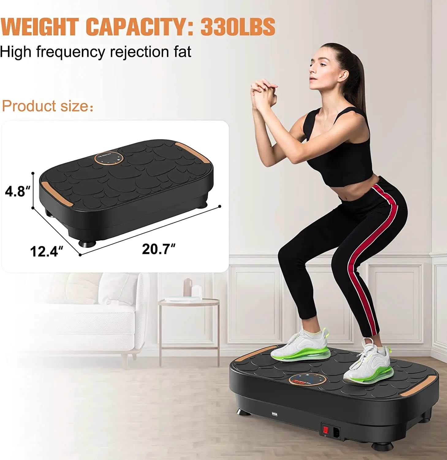 Relife Sports Vibration Plate Exercise Machine Full Body Shaker Workout Fitness Vibrating Platform Weight Loss Exercise Board