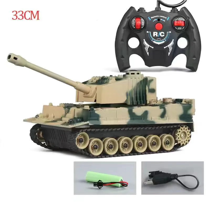Rc Tank 2.4G 4Ch Telecomando Crawler Tank Shoot Veicolo Elettronico Radiocomandato War Tiger M1 Leopard Toys For Boys Gift