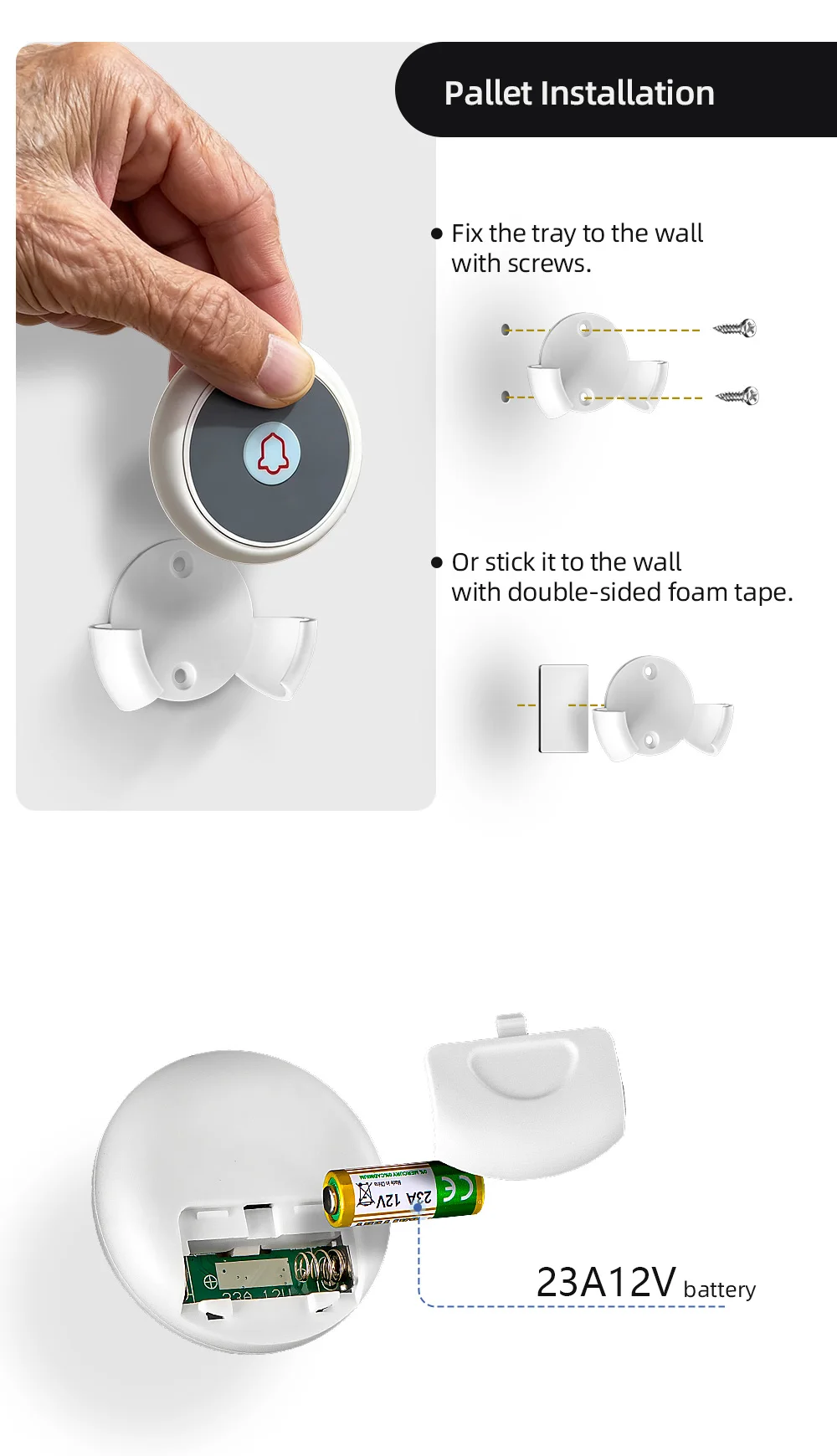 Wireless Caregiver Pager | 150m Long-Range SOS Home Alert System | EaseLiving
