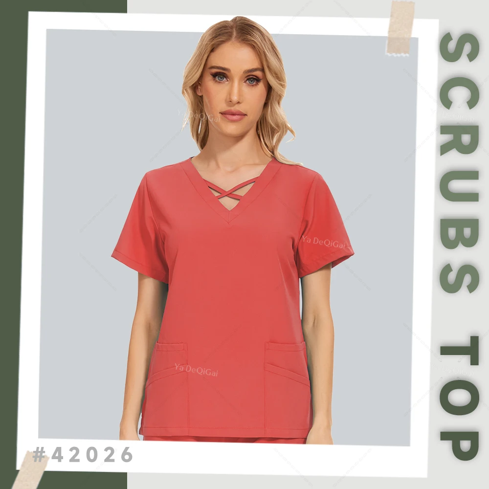 

Pet Clinic For Women Hospital Nurse Doctor Uniform Scrubs Top Medical Scrub Blouse Nursing Accessories Dentist Vet Shirt