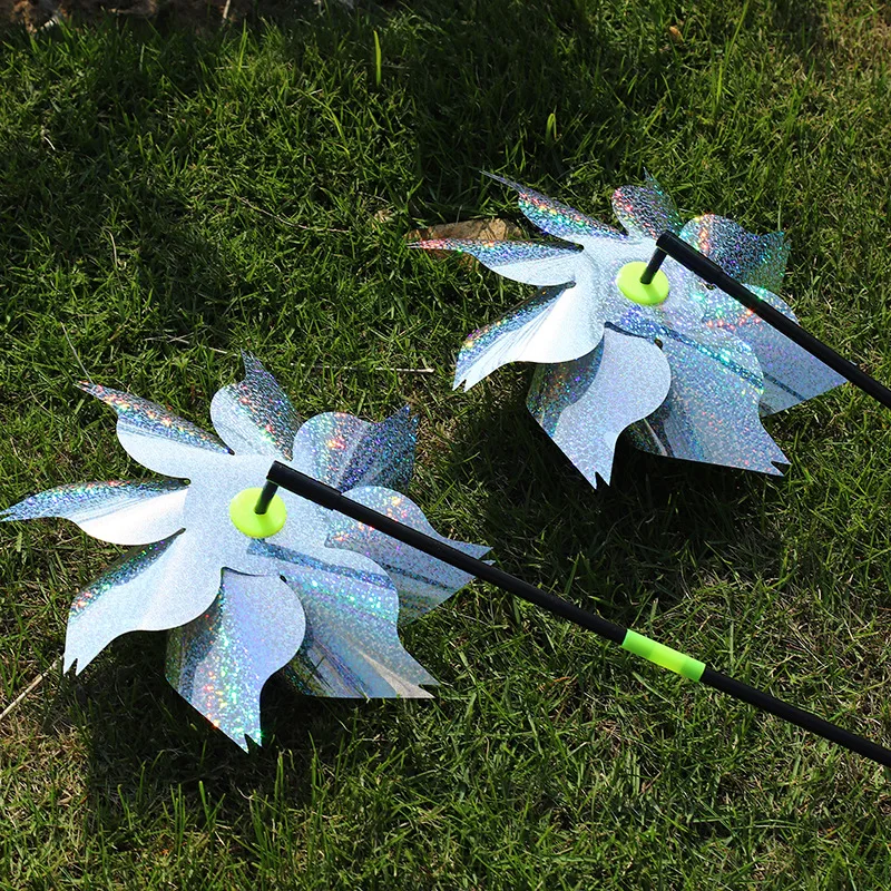 1 pz Bird Repeller Pinwheels riflettente Sparkly spaventapasseri