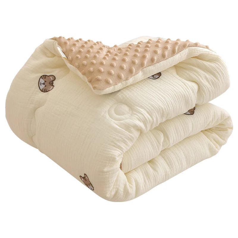 Winter Warm Baby Quilt Comforter Quilted Blanket Summer Soft Nap Cover Bed Thick Blanket Newborn Infant Swaddle Wrap Bedding