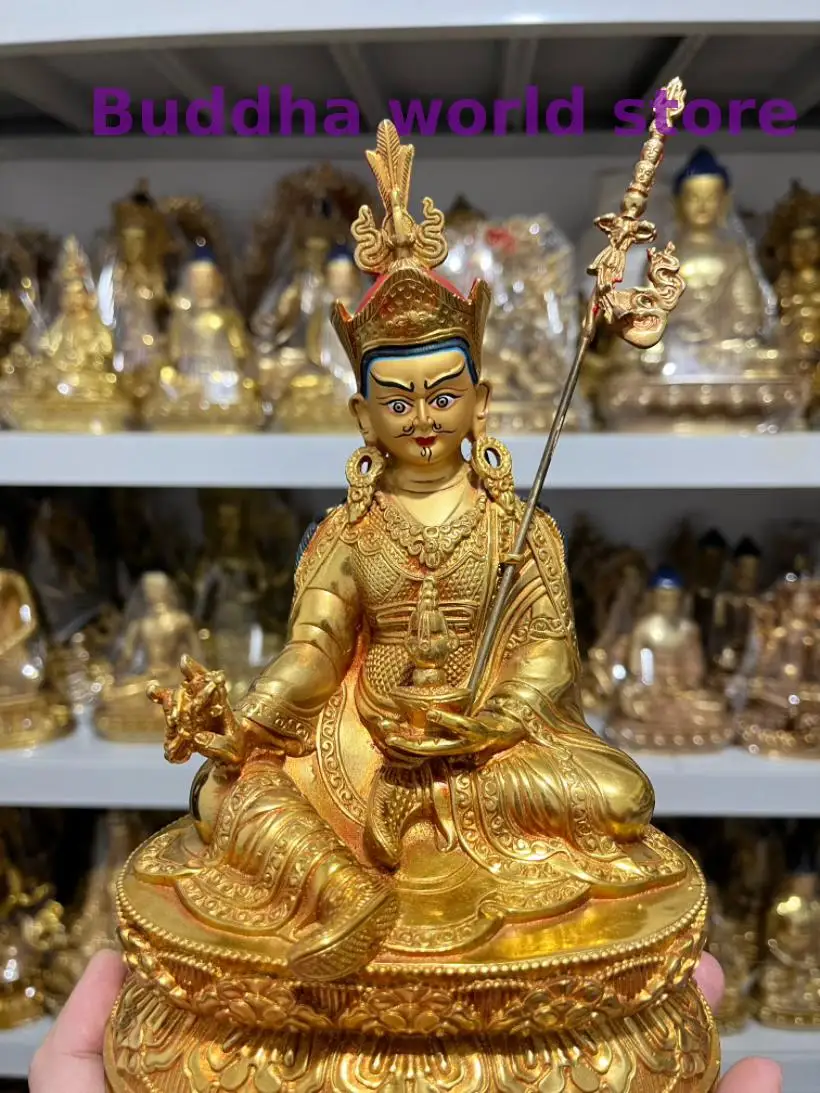 2025 large Exclusive COPPER Guru Rinpoche Padmasambhava Tibet Buddhism Buddha statue HOME Altar worship Effective protection 3
