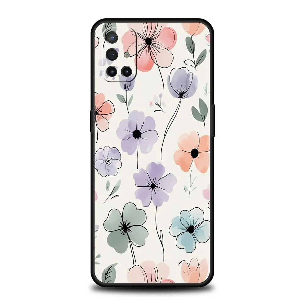 Chic Floral Design Soft Phone Case - Elegant Flower Pattern Protective Cover