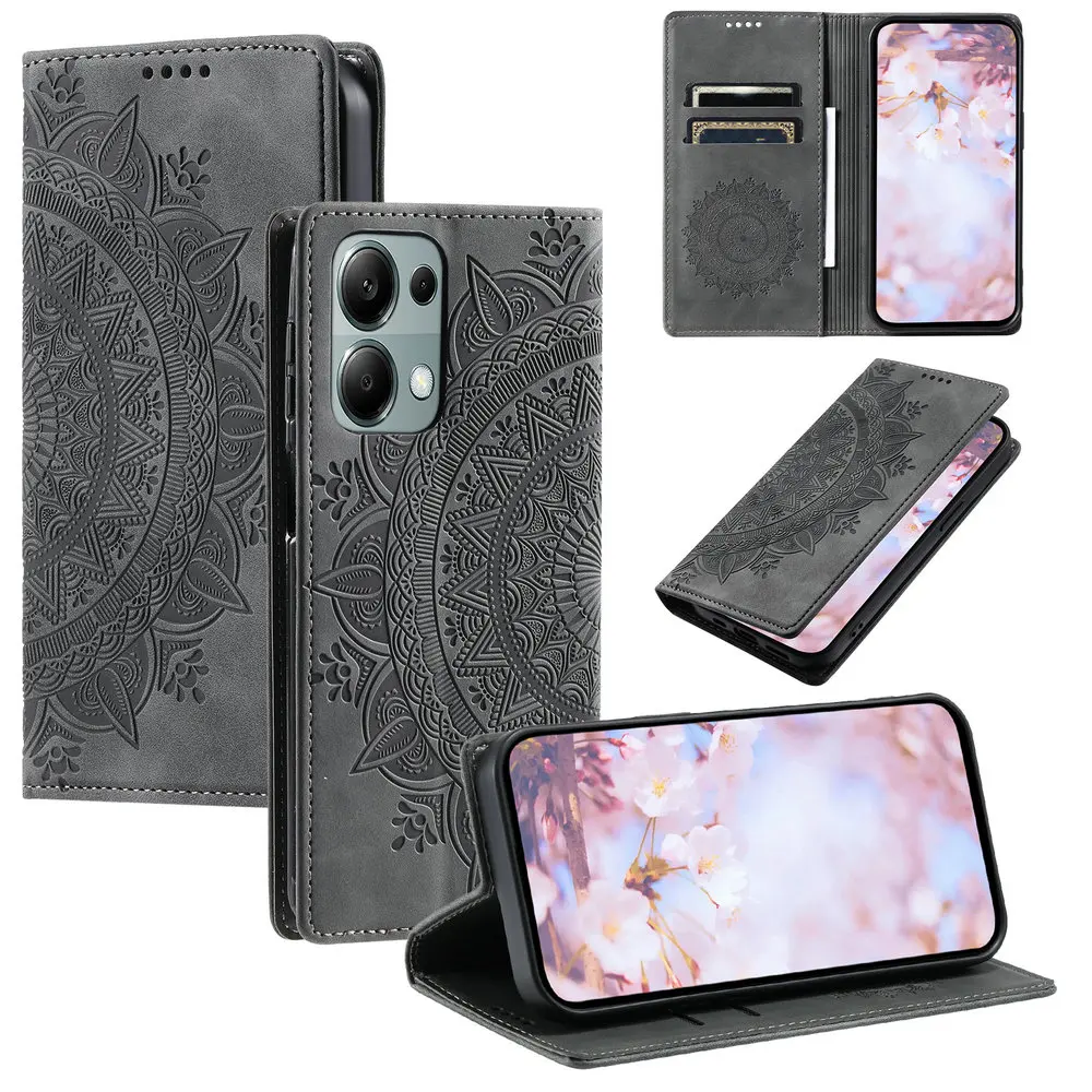 Luxury Flip Cover Wallet Case - Premium Magnetic Book Cover