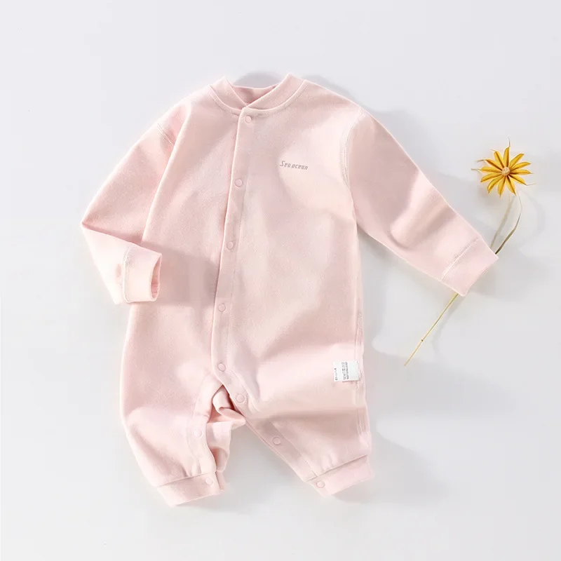 

Solid Color Cotton Baby Bodysuits Long Sleeves Baby Girl Clothes 3 To 24 Months Newborn Baby Boy Clothes Jumpsuits Babes Items