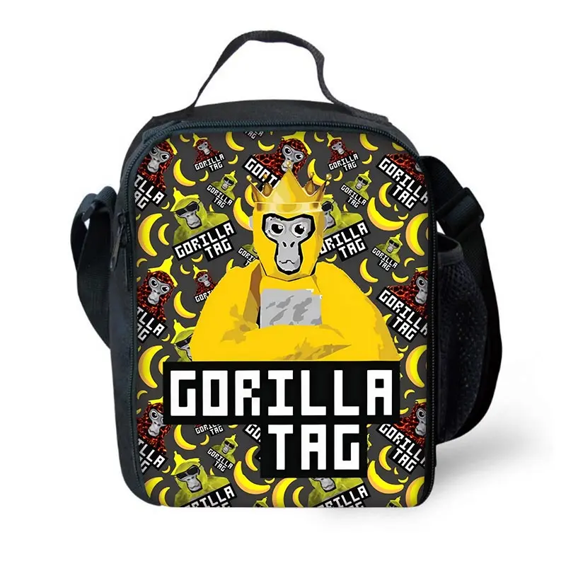 Cartoon Novelty Cool Gorilla Children's Backpack with Lunch and Pencil Bags - Perfect Gift for Kids