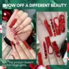 Makartt Nail Rhinestone Glue, Gel Nail Glue for Rhinestones for 3D Design Super Strong Adhesive Nail Gem Glue for Christmas DIY 3
