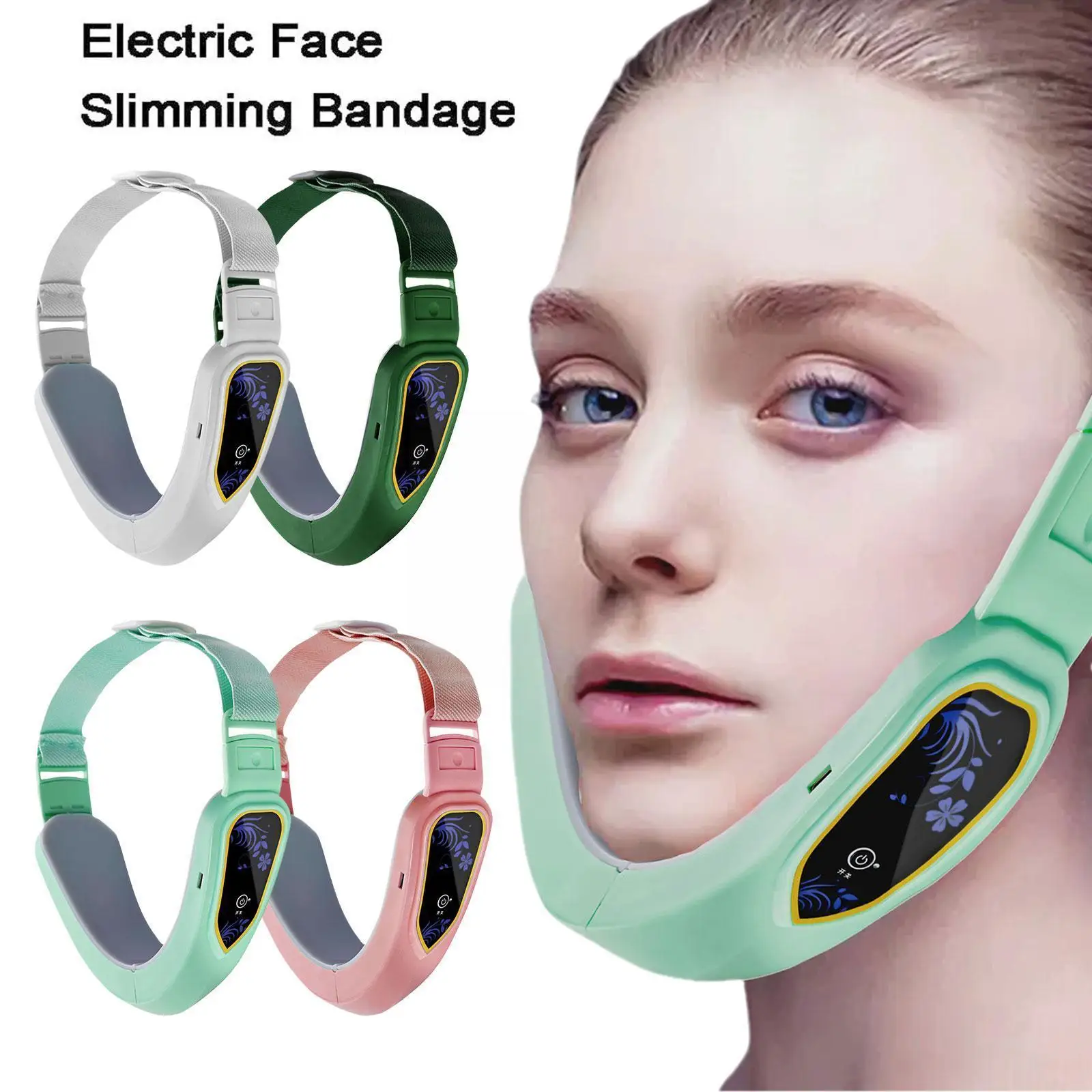 

NEW Face Massager LED Photon Therapy Facial Slimming Vibration Lift Lift Face Double V-shaped Devices Face Chin Cheek T5Q3
