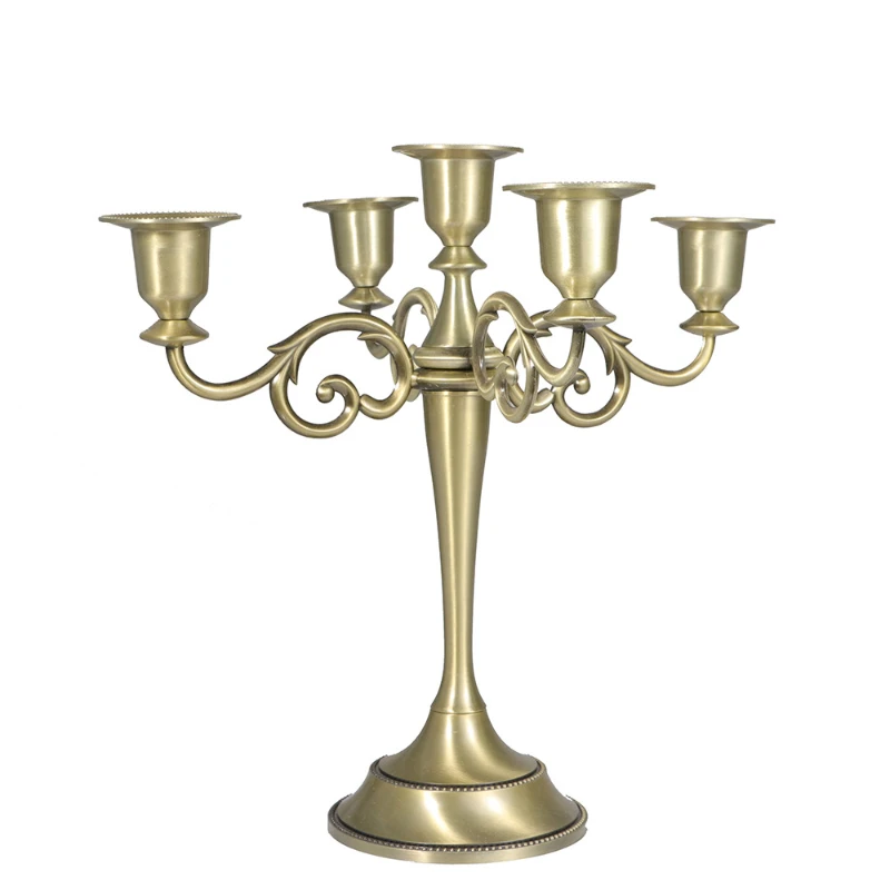Metal Iron Candle Holder for Romantic Dinner Table Decoration