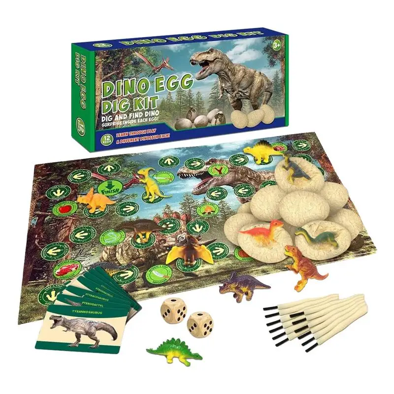 

Dino Dig Kit Dig It Up Dinosaur Eggs For Kids Break Open 12 Unique Eggs Discover 12 Cute Dinosaurs Easter Digging Toy Science