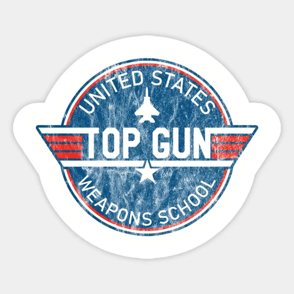 

Top Gun - Vintage Sticker for Laptop Decor Bedroom Car Cute Cartoon Art Fashionable Public Suitcase