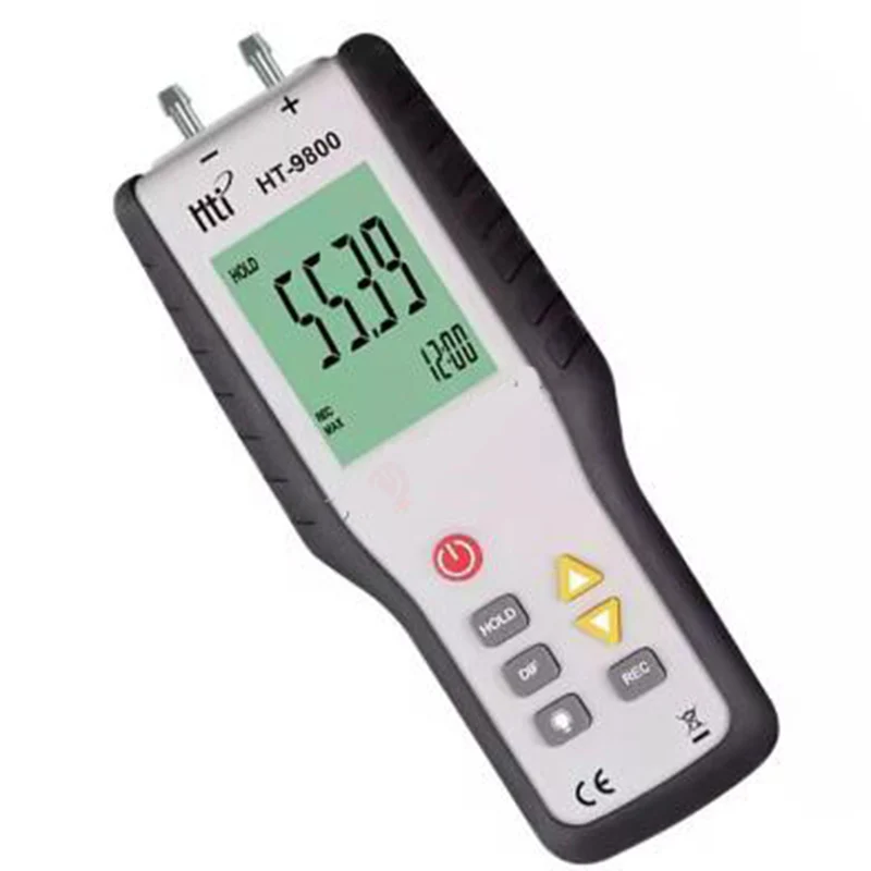 HT-9800 Portable Digital Manometer Gas Pressure Measurement Air Pressure Differe