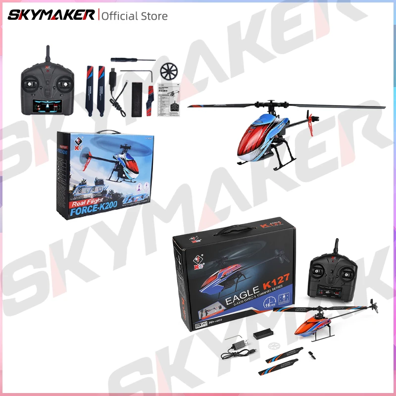 WLtoys RC Helicopters k200 K127 2.4Ghz 4CH 6-Aixs Gyroscope Fixed Height Single Blade Propellor Gyro Mini RC Toys For Kids Gift 6