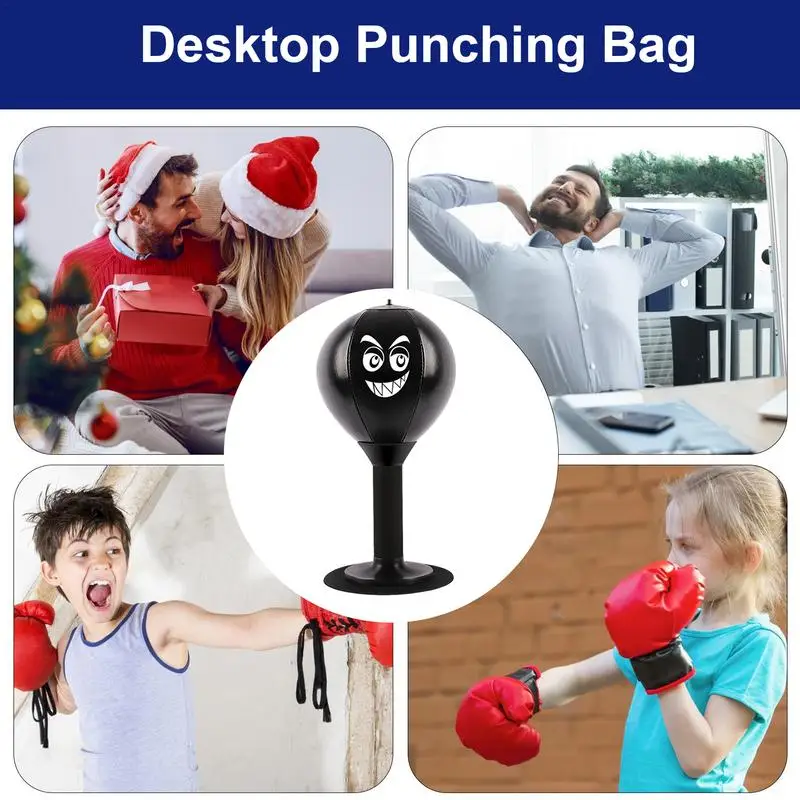 Desktop Punching Bag Stress Relief Punching Bag Table Boxing with Suction Cup Desk Boxing Punch Ball for Training