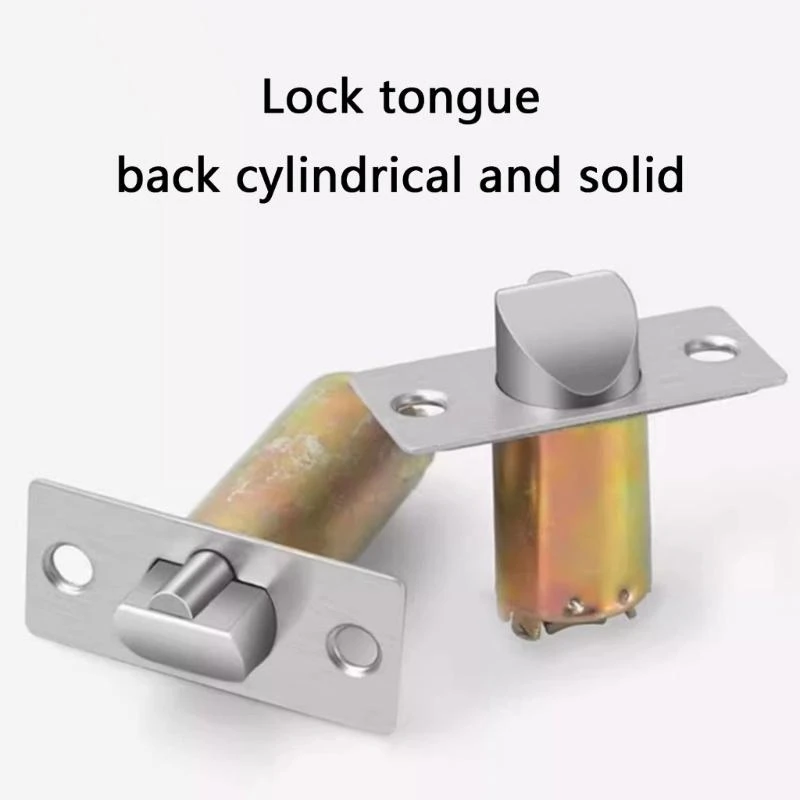 652F 4Pcs Round Balls Door Knob Body Lock Cores Single Lock Body Tongue Replacement Locking Tongue Fitting Easy to Install
