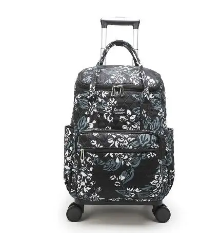 Women Wheeled Luggage Travel Bag on wheels Women carry on Luggage wheeled Backpack Women Rolling Duffle Bags Cabin Trolley Bags