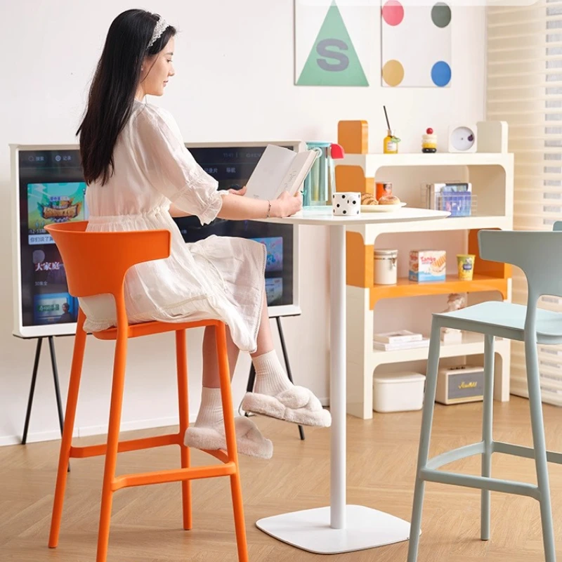 Bar Stool Chair High Backrest Counter Seat Modern Minimalist Home Island Tall Luxury Stylish Comfortable Leisure Furniture