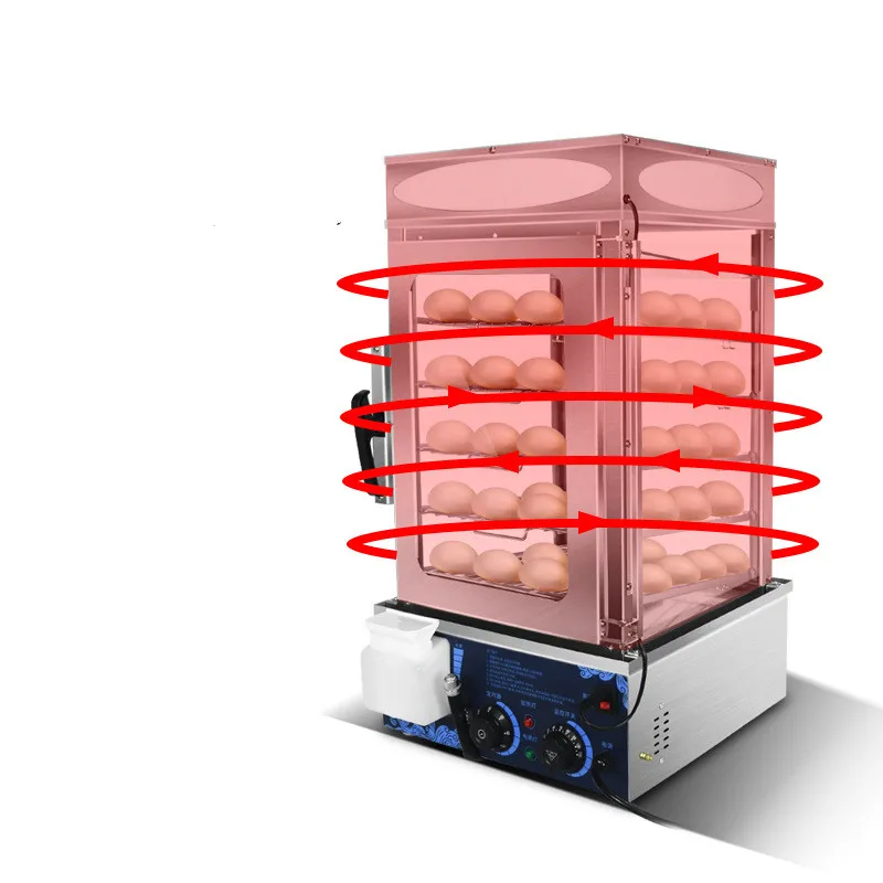 Glass Food/bun Steamer Machine Transparent 5 Layers Stainless Steel Steam Food 220v Commercial Use Industrial Rice Cooking Bun