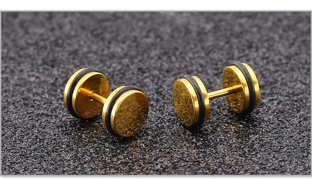 Orecchini Bilanciere Uomo Donna Orecchini Bilanceri In Acciaio Inox - Set Da 6 Pezzi Per Uomo E Donna, Effetto Allungatore Finto Orecchini Uomo Donna Screw Back - Foto 11