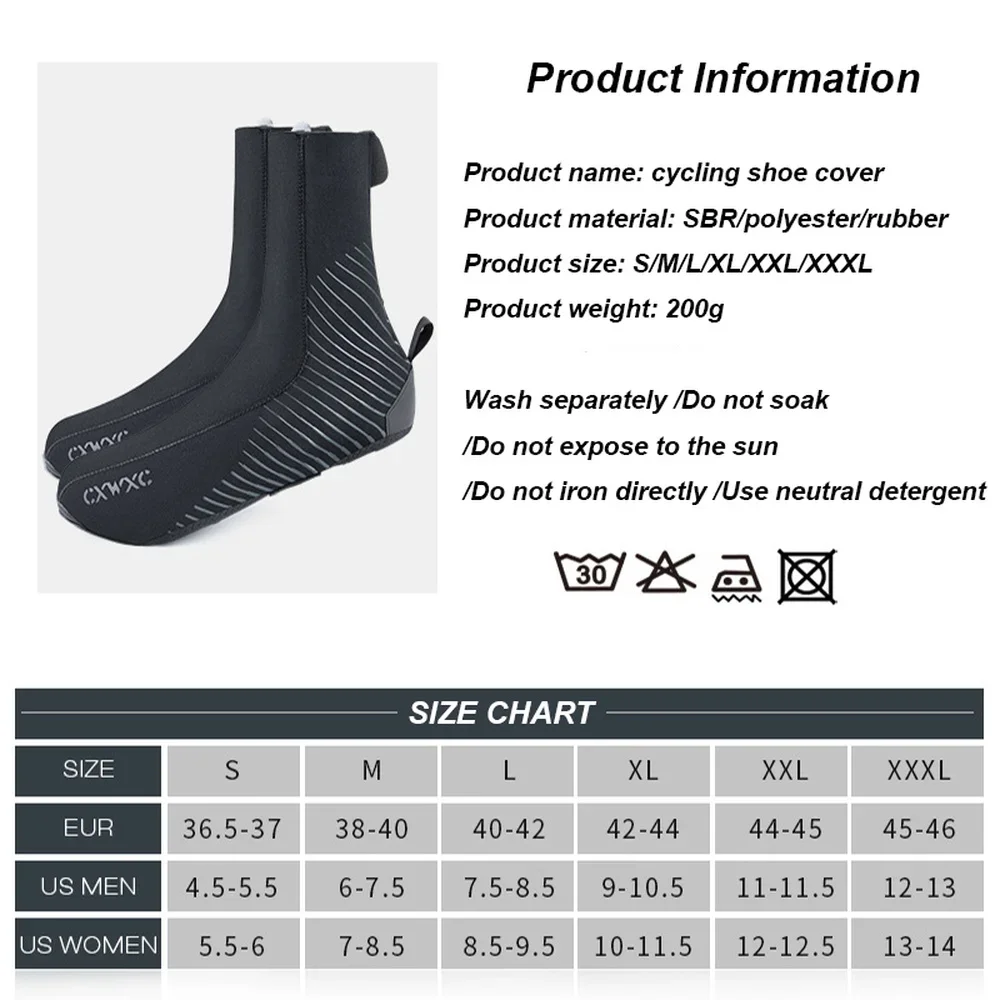 Bicycle Shoe Covers Winter Warm Windproof Waterproof Anti-skid shoe covers