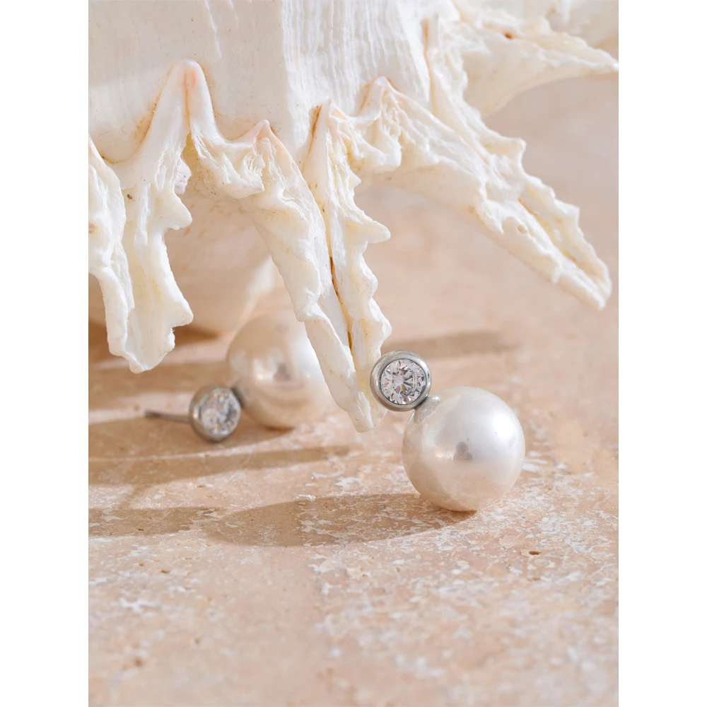 Yhpup Earrings Imitation Pearls Jewelry Women
