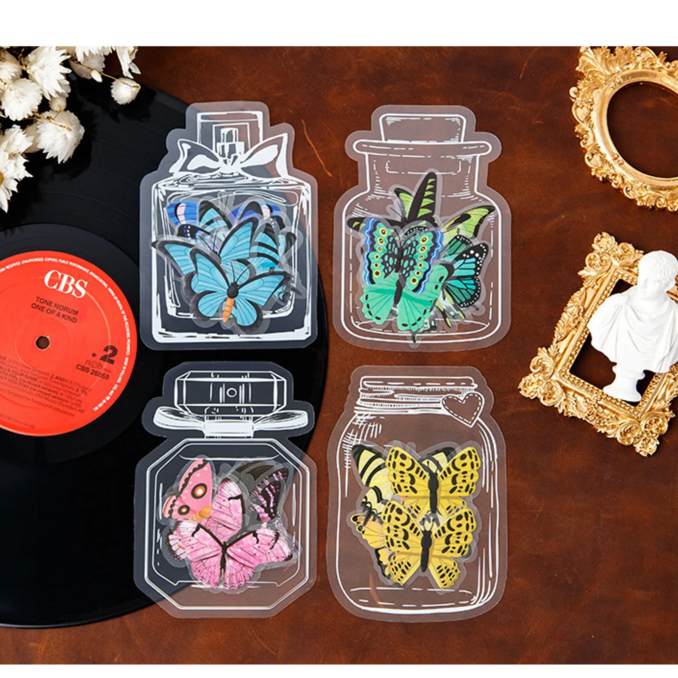 Dried flower bookmark handmade DIY material transparent specimen homemade drip glue embossed plant flower sticker bottle for ele 3