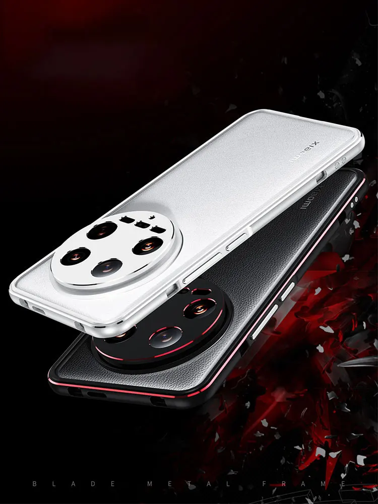 Lightweight Metal Alloy Bumper For Xiaomi 14 Ultra Frame Mi 13 U Anti-Scratch Funda Heat Dissipation Slim Case+ Camera Lens