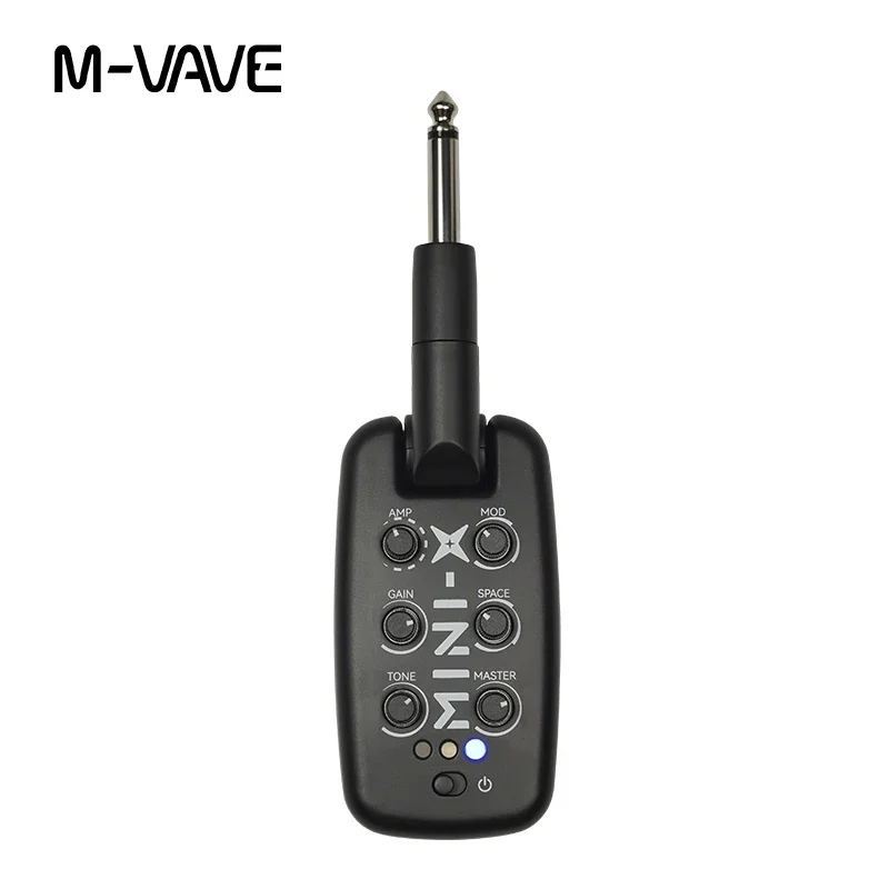 Guitar Headphone Amplifier M-VAVE MINI-X Headphone Amplifier Guitar Bass Effects Portable Rechargeable Plug-In Amp Built-in 9 Different Amplifier Tones