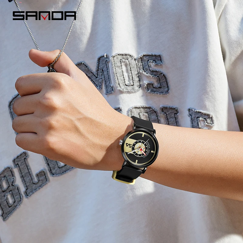 2023 SANDA 3217 Fashion Men's Quartz Watches Simple Casual Style Man Waterproof Wrist For Men Women Boy Clock relogio masculino