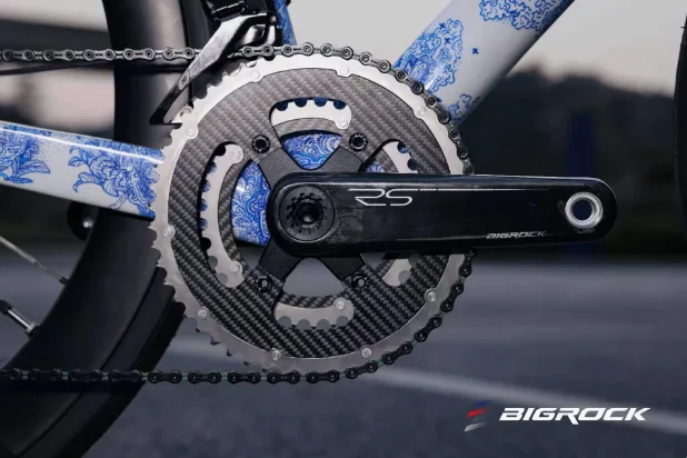 BIGROCK RS カーボンクランクセット 170mm BIGROCK Carbon fiber ultra-light road bike crank 110bcd 160 165
