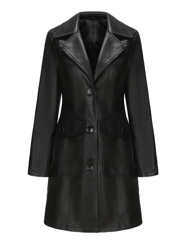 veste-longue-en-cuir-noir-pour-femme-manteau-long-simple-boutonnage-elegant-style-anglais-vetements-d'exterieur-mode-automne-et-hiver-nouveau-2023