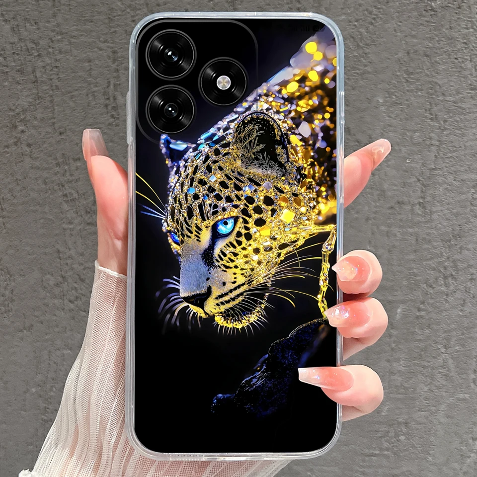 Cartoon Frog & Pig Transparent Protective Phone Case