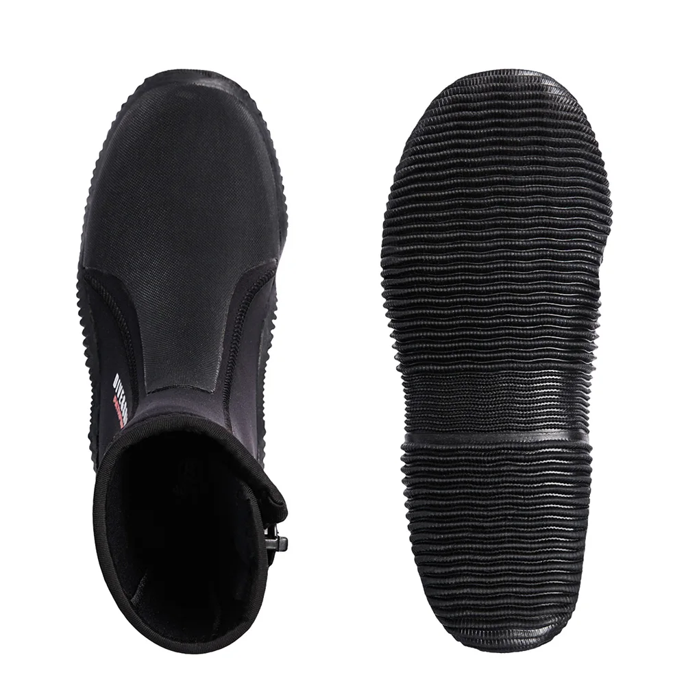 5mm Neoprene Wetsuit Boots with Side Zipper for Men Women Snorkeling Scuba Diving Summer Water Sports Accessories Diving Shoes Water Shoes Aqua Shoes