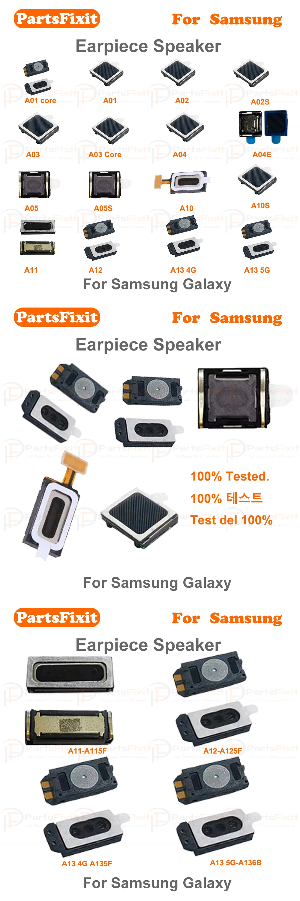 Front Top Earpiece Earphone Ear Speaker Sound Receive For Samsung A01 Core A02 A02S A03 A04 A04E A05 A05S A10 A10S A11 A12 A13 S80566d05b3e44c5a826324f9e2fde6863