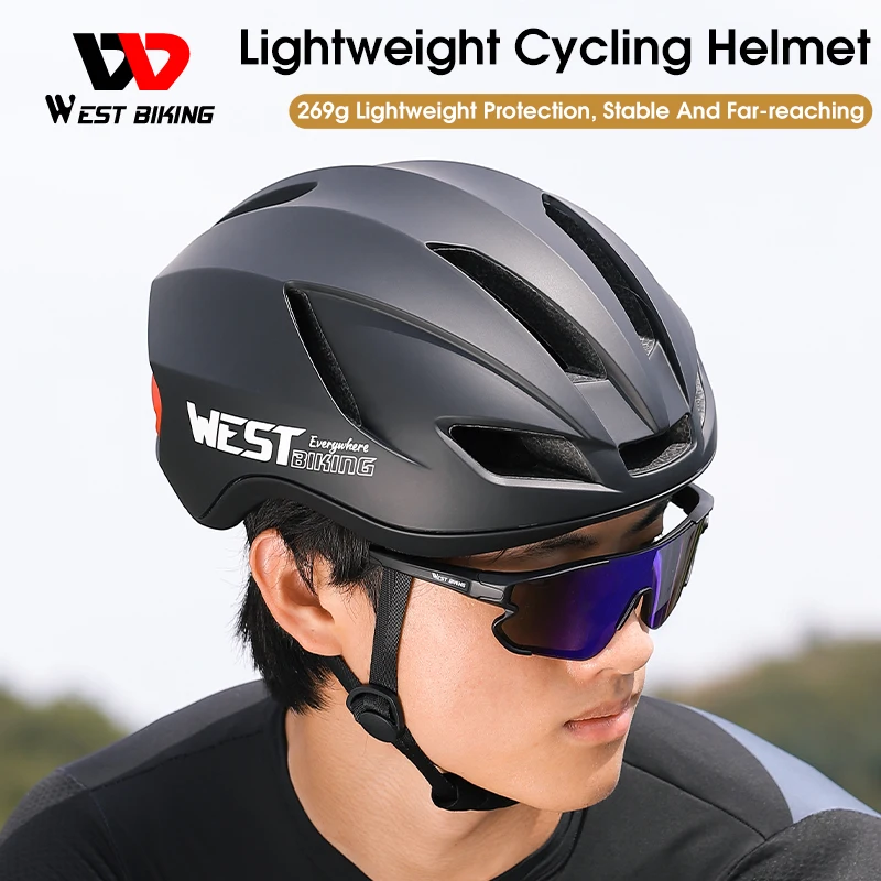 

WEST BIKING Ultralight Bicycle Helmet Bike Helmet for Women Men Adjustable Riding Safety Head Cycling Equipments MTB Accessories