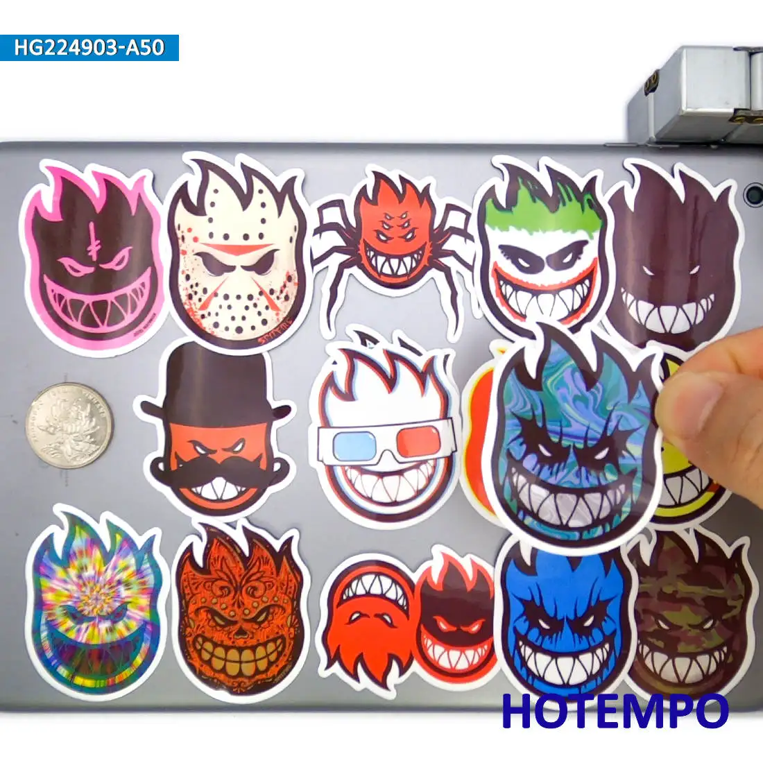 20/30/50 Stück, Lustige Spitfire Decals, Straßengraffiti, Retro Aufkleber, für Laptop, Telefon, Motorrad, Auto, BMX, Fahrrad, Helme, Skateboard Aufkleber – Detail 5