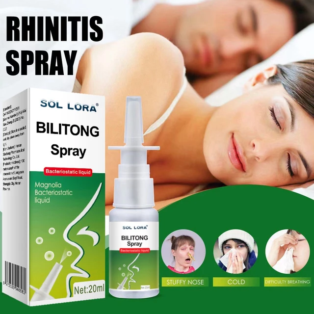 SOL LORA Nasal Riser Spray, Nasal Congestion, Itchy Runny Nose, Sneezing,  Shuntong Herbal Antibacterial Solution, Nasal