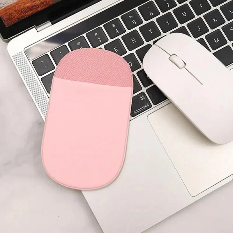 Mouse Storage Bag Adhesive Stick On Mouse Holder Wireless Storage Pouch Sundries Bags Compatible With Laptop Convient