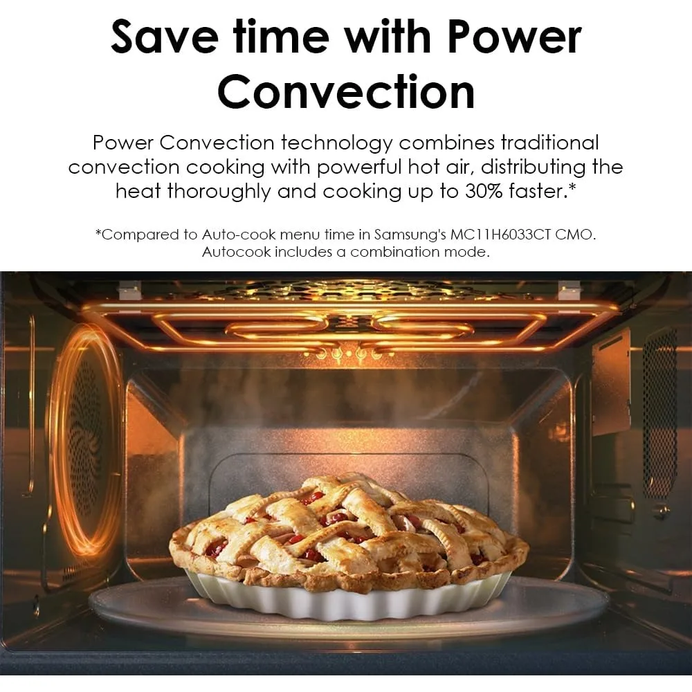 Samsung 1.2 cu. ft Convection Air Fry, Black Glass, MC12DB8700CKAA Countertop Microwave 3