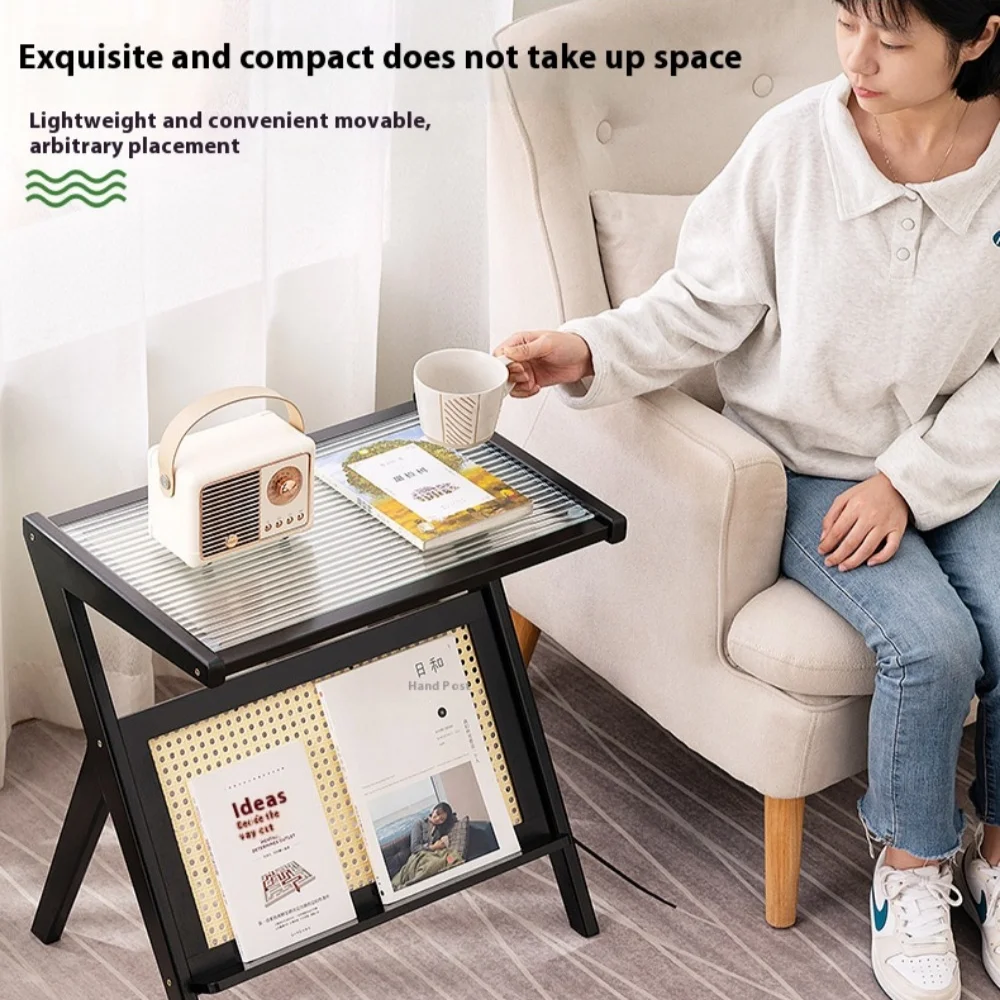 Mobile Coffee Table Sofa Side Cabinet Foldable Coffee Table Living Room Desk Household Tea Cup Set Brewing Furniture Modern