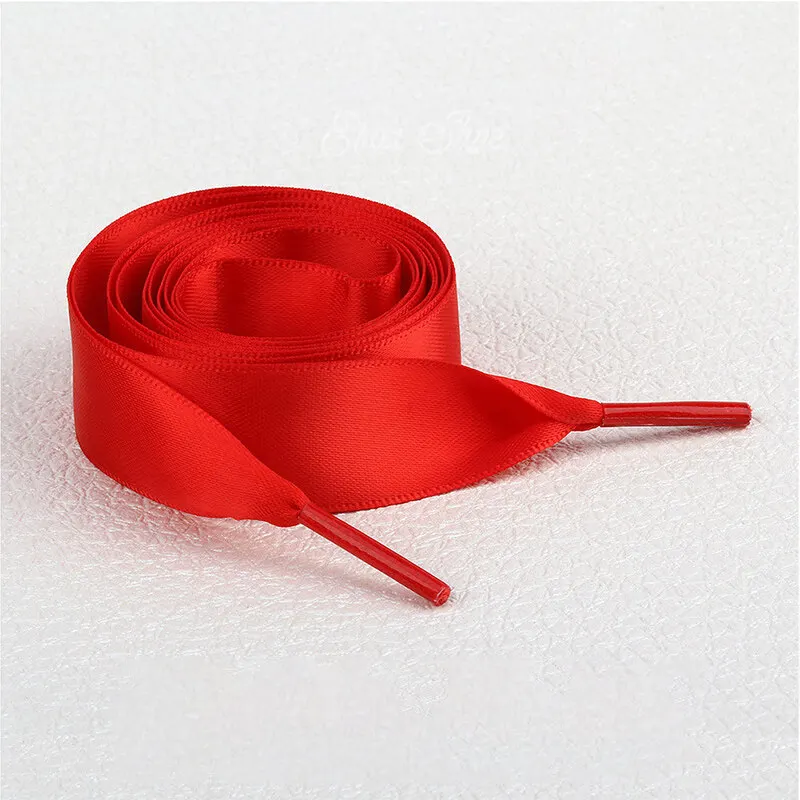 oeggeo Fashion ribbon Shoelaces 2cm wide 1.2m wide made of Fashionable Satin