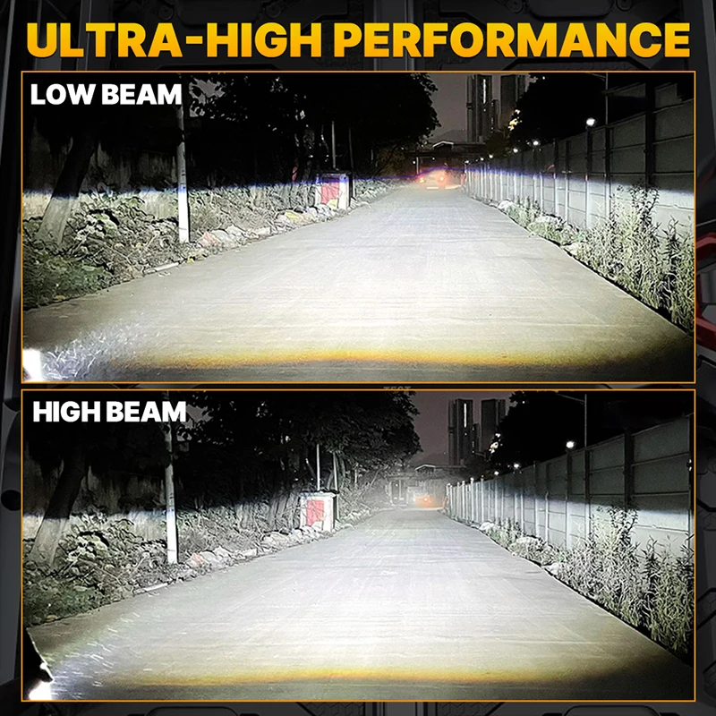 듀얼 비전 H4 프로젝터 렌즈 LED 자동차 헤드라이트 전구, CANBUS 30000LM 300W 터보 H4 하이 로우 라이트 자동 램프 전구 플러그 플레이, 12V 24V