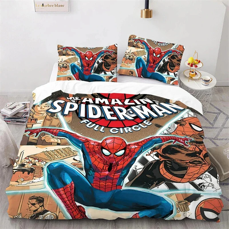 

Duvet Cover Cool Spider-Man Bedding Set Miles Morales 3D Duvet Cover Pillowcase Gift Kids Adult Room Decor Special Multi Size