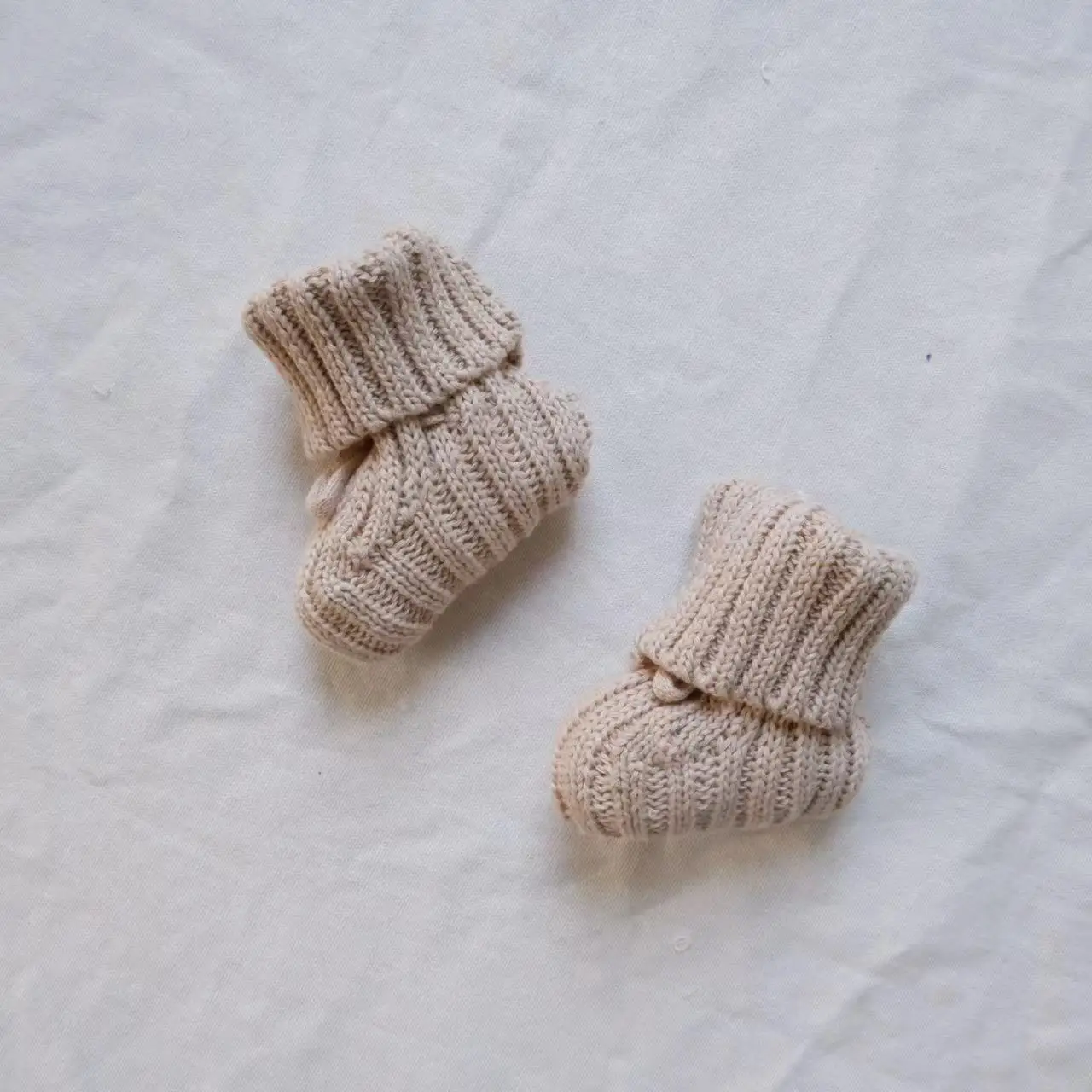 Infant Baby Neutral Booties 100% Cotton Knit Baby Socks Handmade Purple Ivory White Rainbow Baby Shoes Shower Gift 2