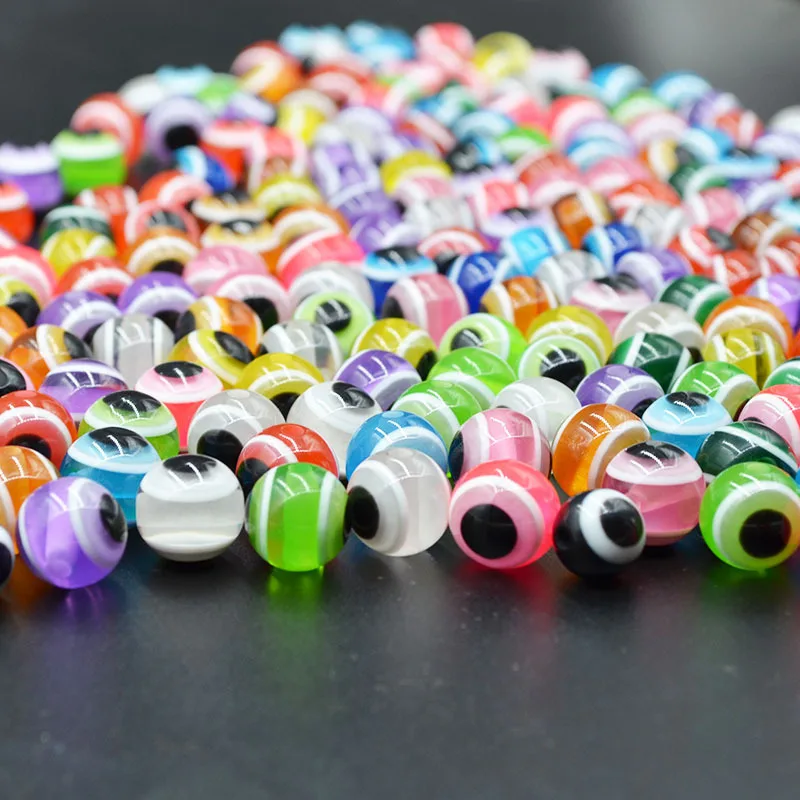 10Pcs Fish Eye Fishing Beads 4/5/6/8/10/12mm Mixed Color Luminous Carolina Rigs Taxes    Kit Bass  Tackle